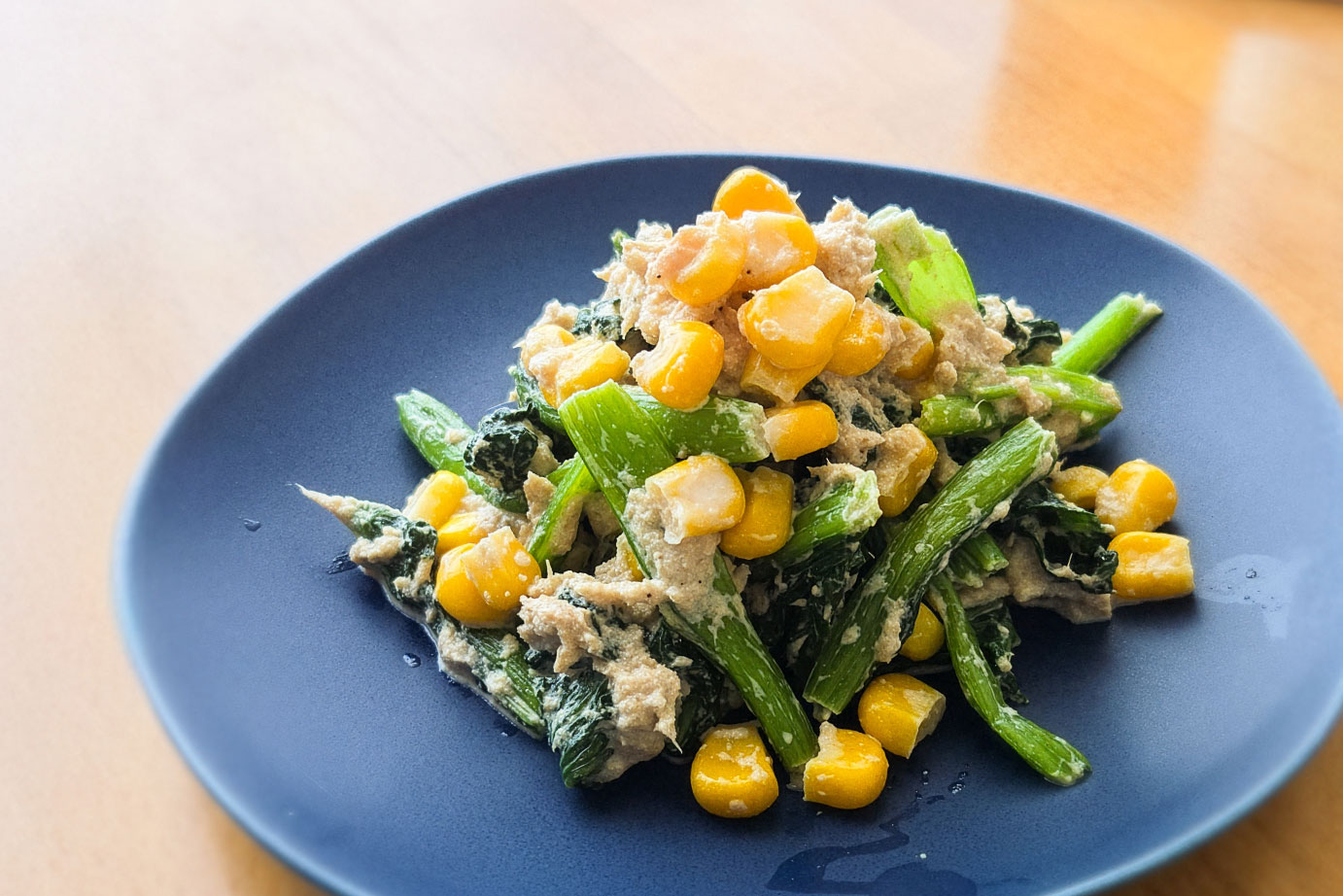 小松菜とツナのごまマヨサラダ