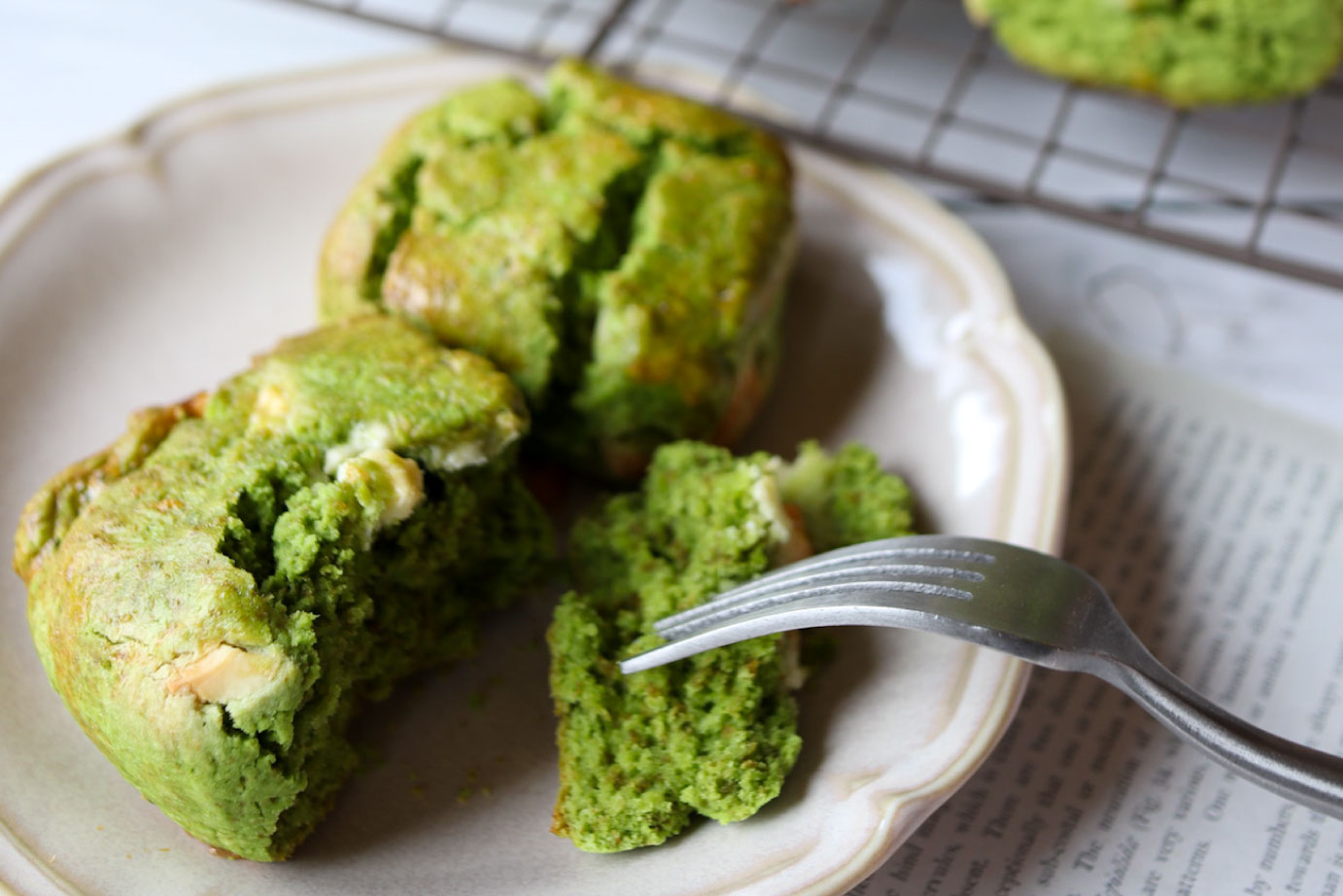 バター不使用！米粉で作る抹茶の生スコーン