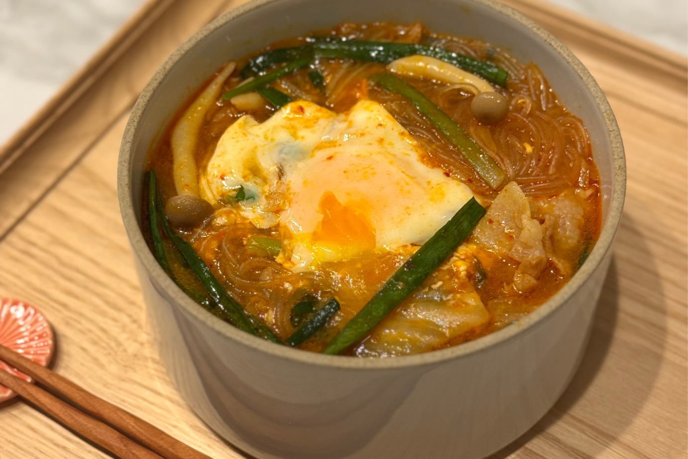 豚キムチの春雨スープ